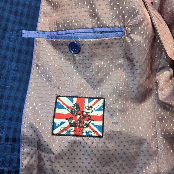 English Laundry Men’s Blue Suit – Blazer & Pants Set - Picture 4 of 14